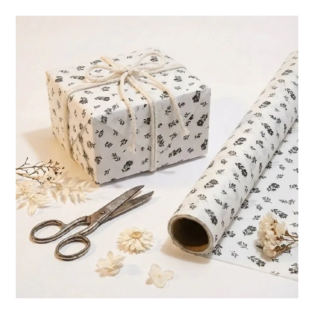 Бумага тишью в рулоне, 420мм*100м, 25 г/м2, «Прованс», цв.печати черный