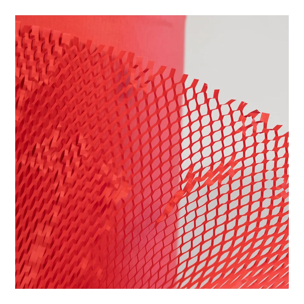 PerfectoPack, крафт-бумага сетчатая (сотовая), красная, 20 м