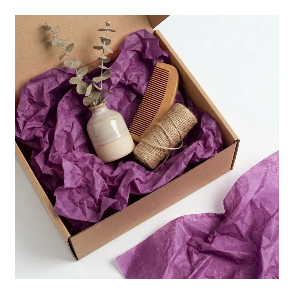 Бумага тишью, цвет фиолетовый, 500мм*750мм, 17 г/м2 (100 листов/уп)