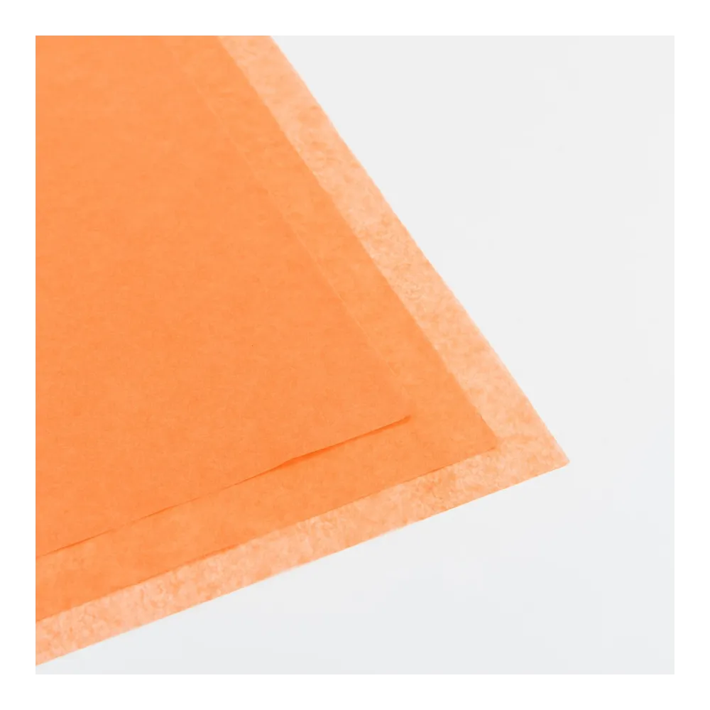 Бумага тишью, цвет персиковый (светло-оранжевый), 500мм*750мм, 17 г/м2 (100 листов/уп)