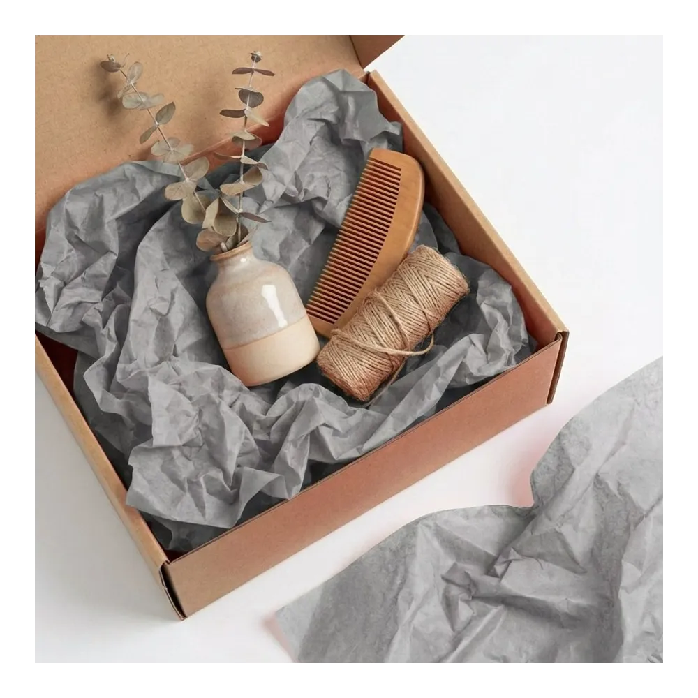 Бумага тишью, цвет серый, 500мм*750мм, 17 г/м2 (100 листов/уп)