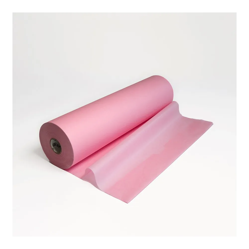 Бумага тишью в рулоне, цвет пастельный розовый, 500мм*100м, 17 г/м2