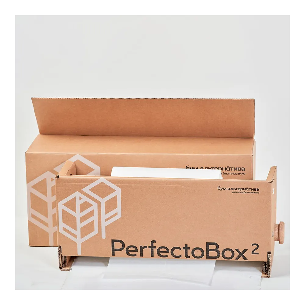 PerfectoBox2 (сетчатая крафт-бумага + тишью) белая/белая, 134 м