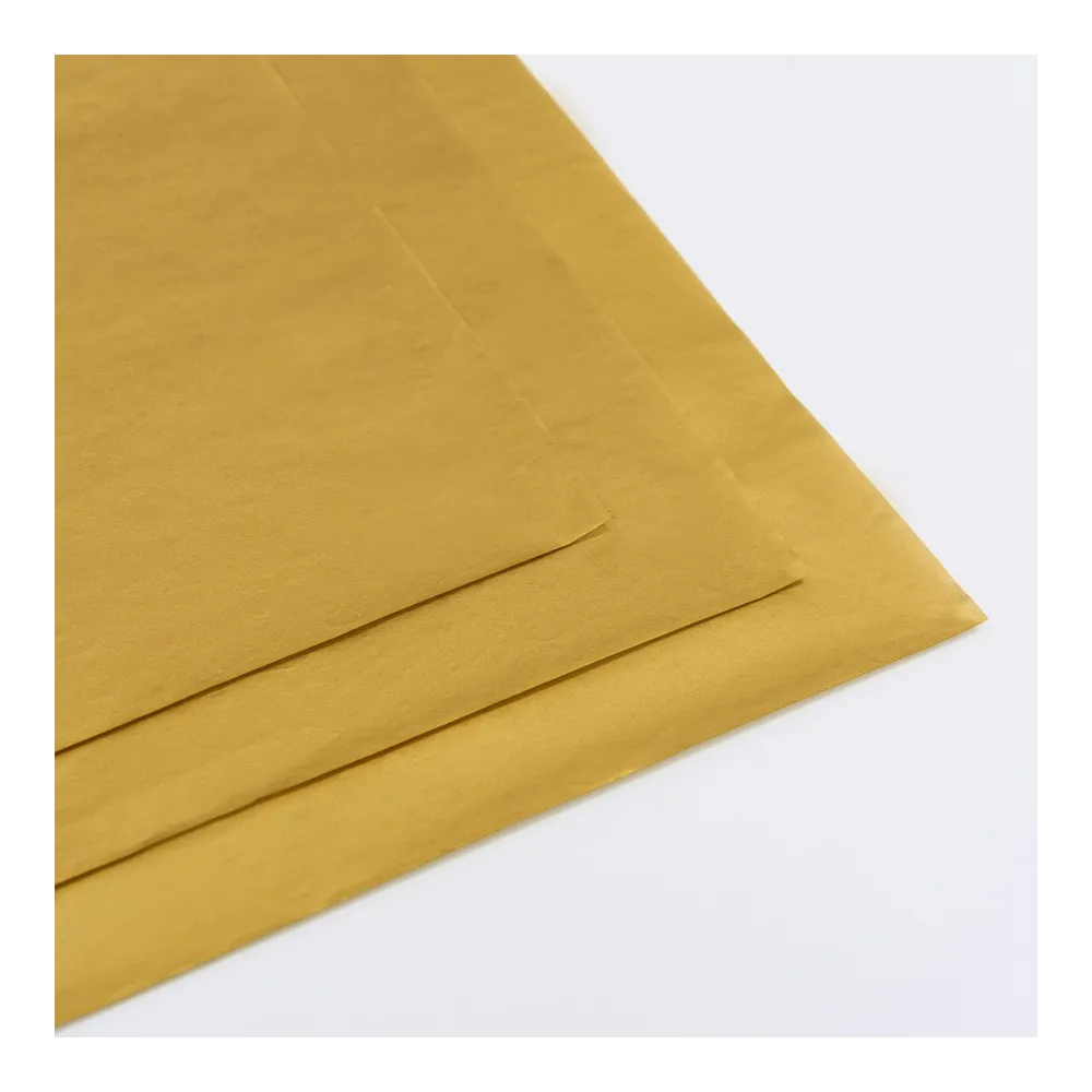 Бумага тишью, цвет золото, 500мм*750мм, 21 г/м2 (100 листов/уп)