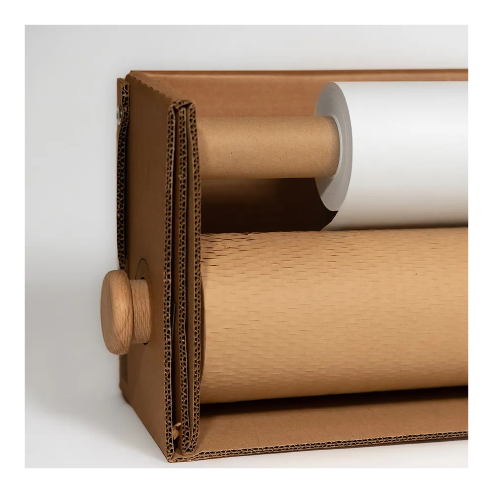 PerfectoBox2 (сетчатая крафт-бумага + тишью) бурая/белая, 134 м