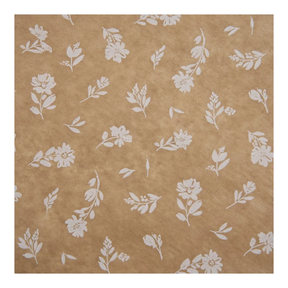 Крафт-бумага в рулоне, 420мм*50м, 38 г/м2, «Прованс», цв.печати белый