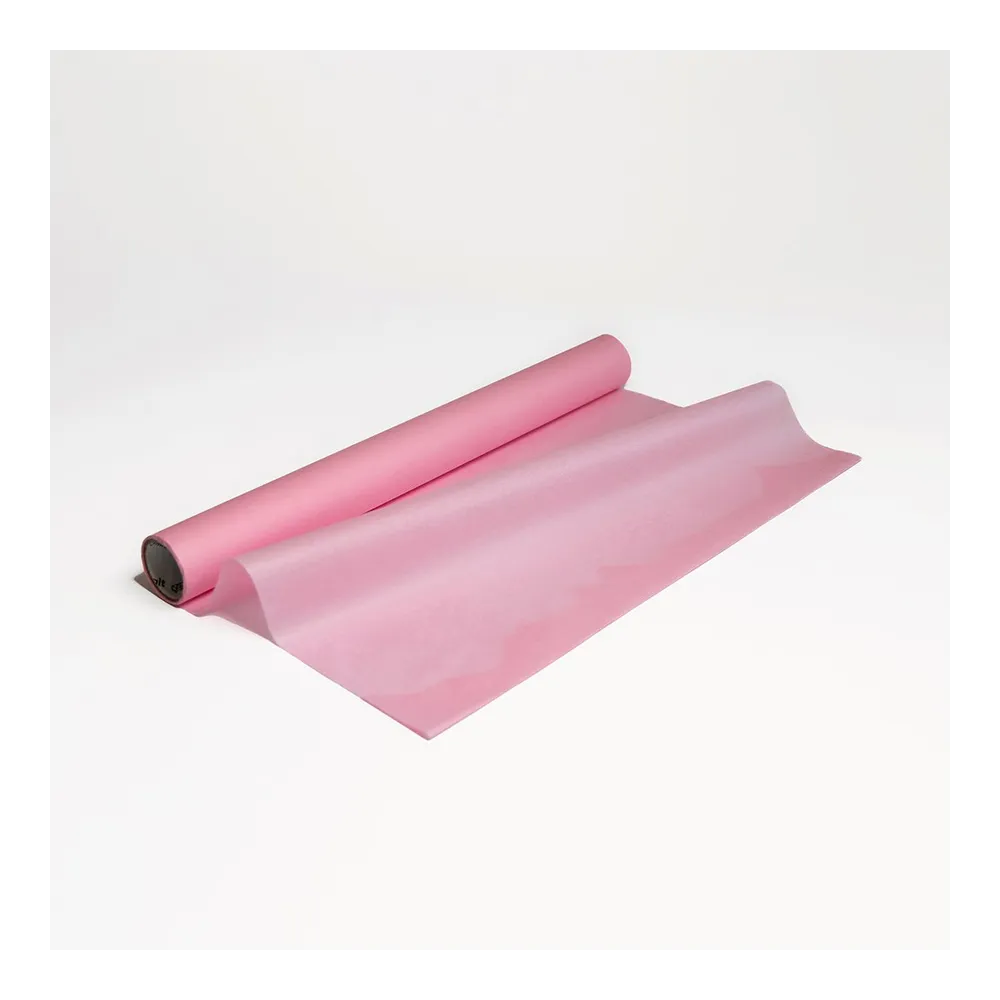 Бумага тишью в рулоне, цвет пастельный розовый, 500мм*10м, 17 г/м2