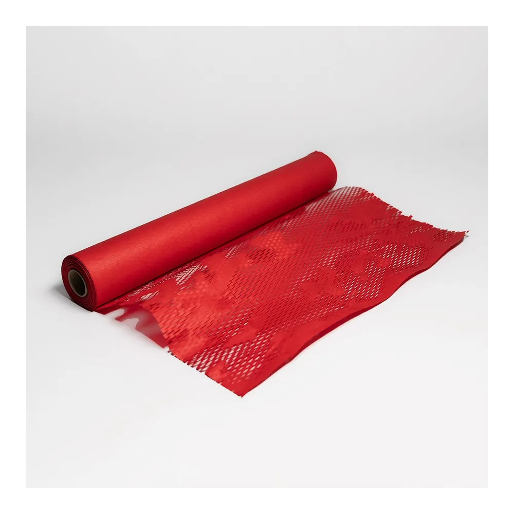 PerfectoPack, крафт-бумага сетчатая (сотовая), красная, 20 м