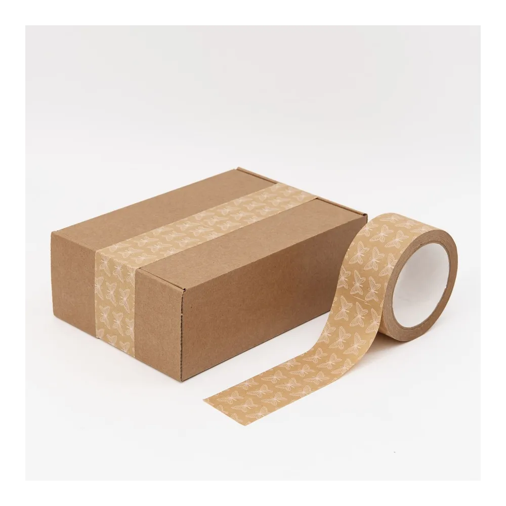 BumLenta, бумажная упаковочная крафт-лента 50мм*30м "Papilio"