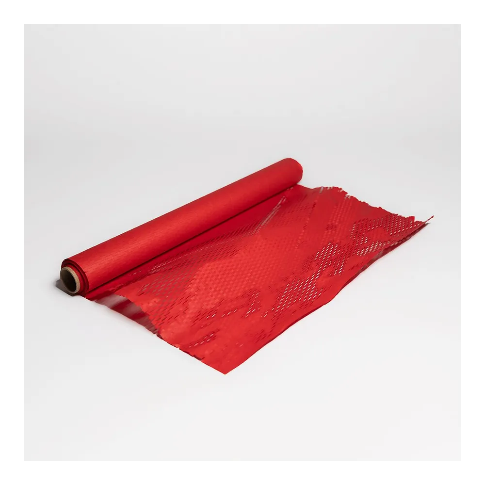 PerfectoPack, крафт-бумага сетчатая (сотовая), красная, 5 м