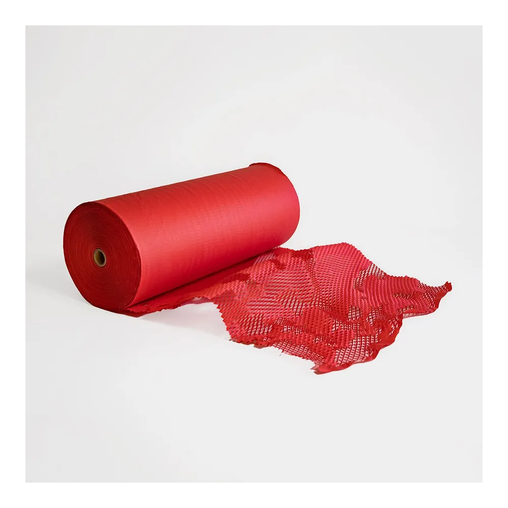 PerfectoPack, крафт-бумага сетчатая (сотовая), красная, 250 м