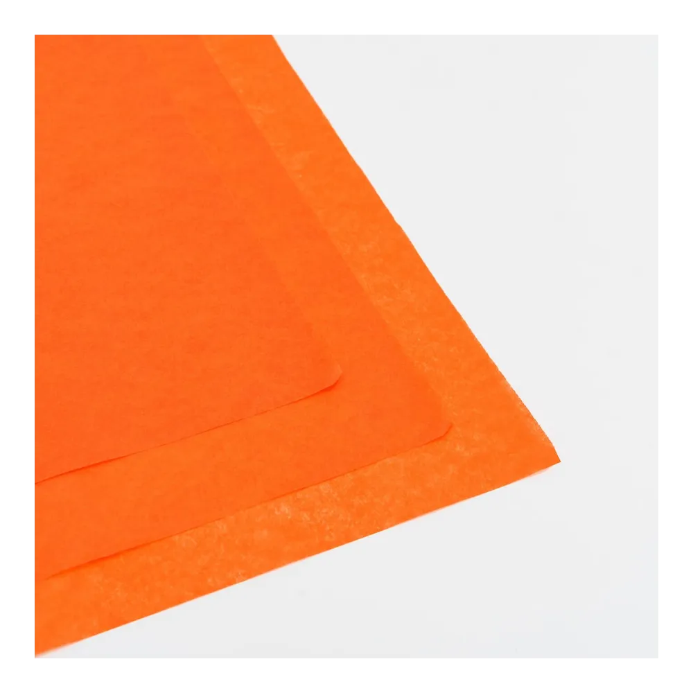 Бумага тишью, цвет оранжевый, 500мм*750мм, 17 г/м2 (100 листов/уп)