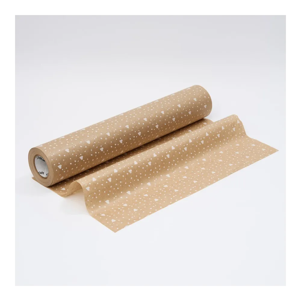 Крафт-бумага в рулоне, 420мм*50м, 38 г/м2, «Нежность», цв.печати белый