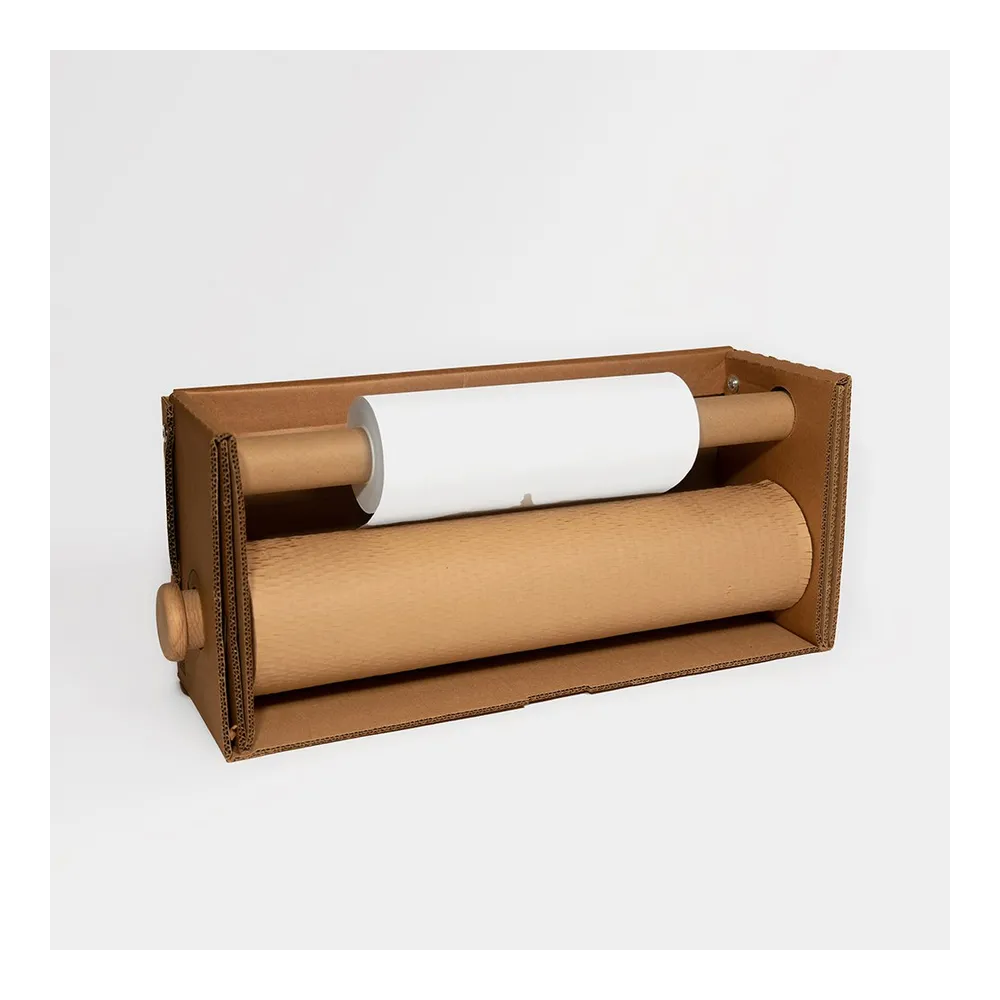 PerfectoBox2 (сетчатая крафт-бумага + тишью) бурая/белая, 134 м