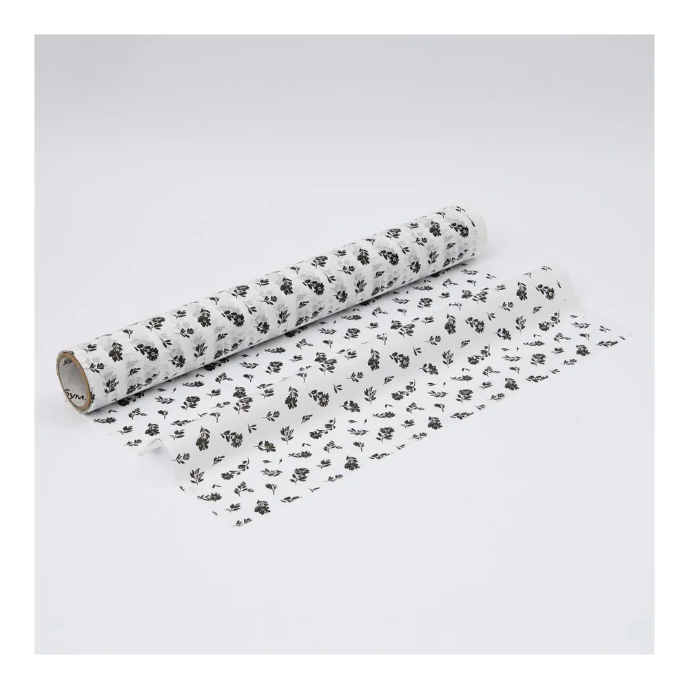 Бумага тишью в рулоне, 420мм*10м, 25 г/м2, «Прованс», цв.печати черный