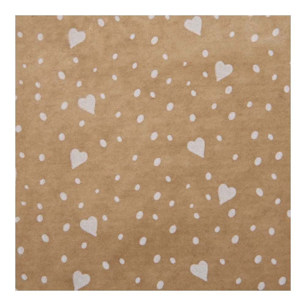 Крафт-бумага в рулоне, 420мм*10м, 38 г/м2, «Нежность», цв.печати белый