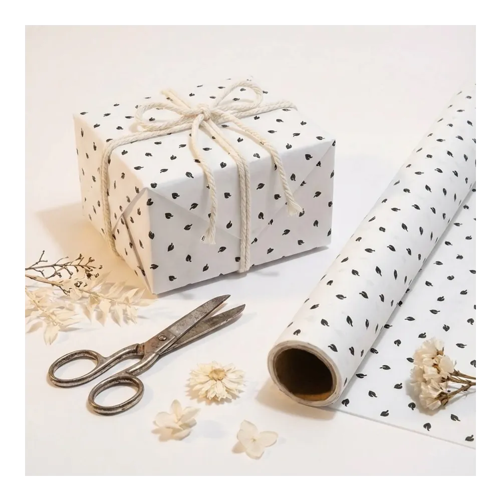 Бумага тишью в рулоне, 420мм*50м, 25 г/м2, «Тополь», цв.печати черный