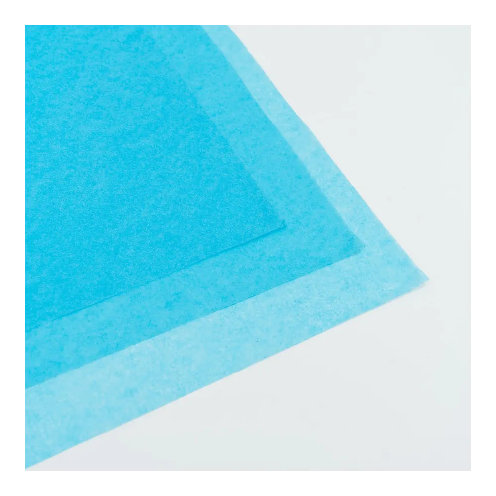 Бумага тишью, цвет ярко-голубой, 500мм*750мм, 17 г/м2 (100 листов/уп)