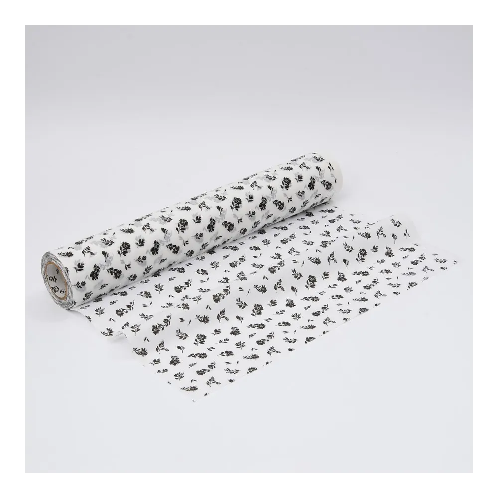 Бумага тишью в рулоне, 420мм*50м, 25 г/м2, «Прованс», цв.печати черный